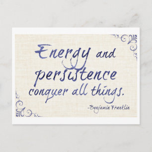 Energy and Persistence Protest Postcard Postkarte