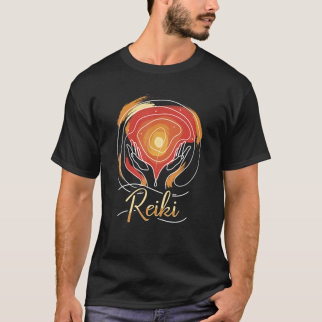 Energy Chakra Holistic Healing Hands Reiki T-Shirt (Vorderseite)