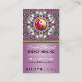 Energy Healing Holistic Pearl Star Business Card Visitenkarte