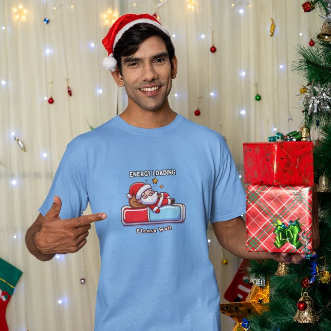 Energy Loading Santa Claus Progress Bar T-Shirt (Von Creator hochgeladen)