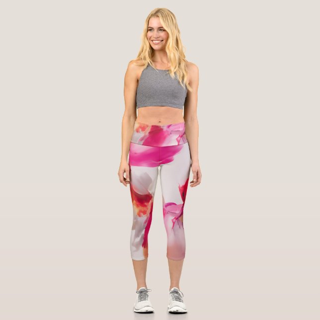 Energy of Flowers Capri Leggings (Vorderseite)
