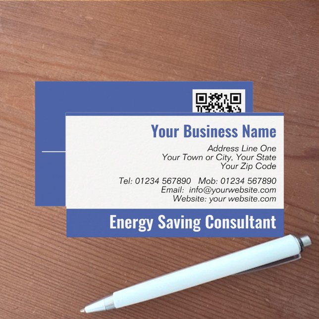 Energy Rettend Consultant QR Code Business Card Visitenkarte (Von Creator hochgeladen)
