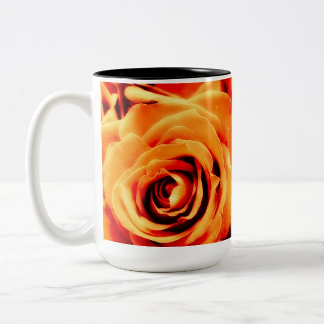Energy Yellow Roses 15oz Zwei-Tonen-Tasse Black Zweifarbige Tasse (Links)