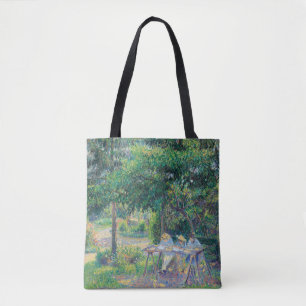 Enfables attablés dans le jardin Camille Pissarro