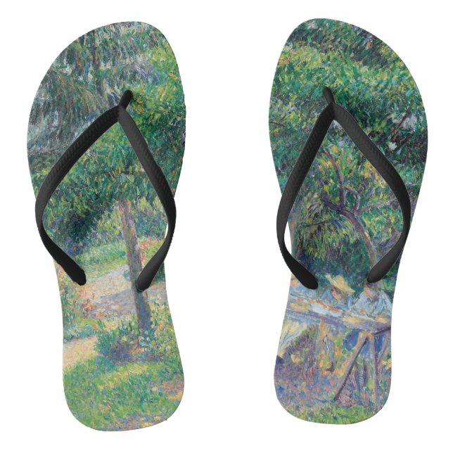 Enfables attablés dans le jardin Camille Pissarro Flip Flops (Fußbett)