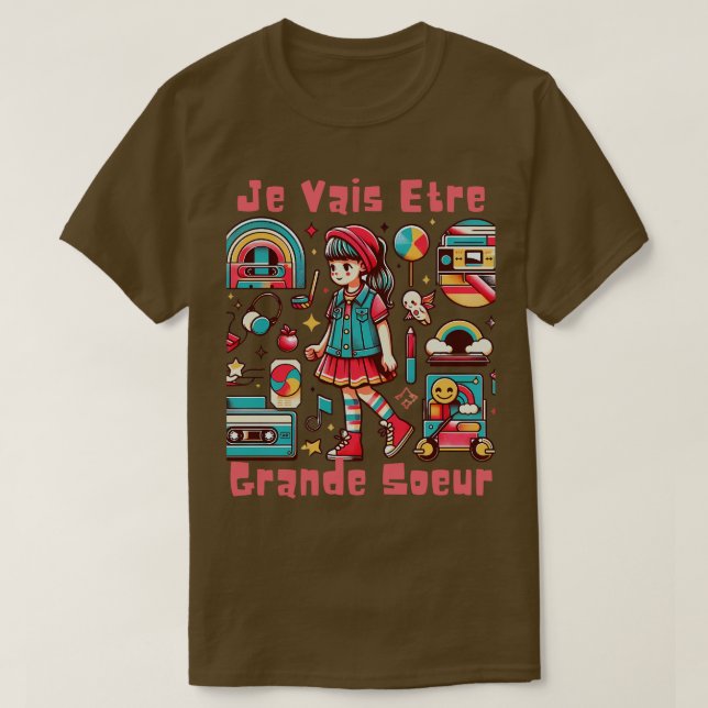 Enfant Future Grande Soeur 2025 Annonce Je Vais Et T-Shirt (Design vorne)