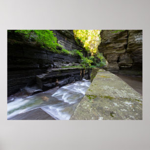 Enfield Glen, Robert H Treman Staat Park, NY Poster