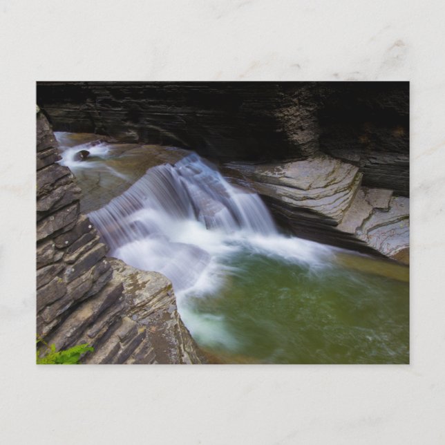 Enfield Glen, Robert H Treman Staat Park, NY Postkarte (Vorderseite)