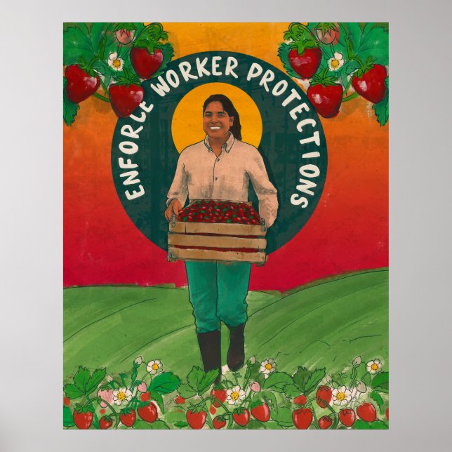 "Enforce Worker Protected" Poster by emitxin (Vorne)