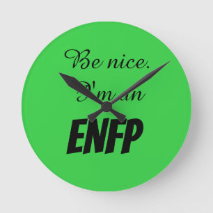 ENFP-Acryl-Wandklemme Runde Wanduhr