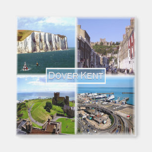 ENG005 DOVER Burg, Hafen, KENT, England, Kühlschra Magnet