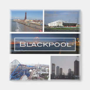 ENG031 BLACKPOOL, Lancashire, England, Kühlschrank Magnet