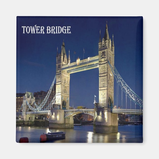 ENG080 LONDON TOWER BRIDGE, England, Kühlschrank Magnet (Vorne)