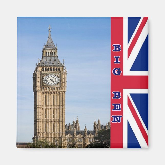 ENG095 LONDON BIG BEN, England, Kühlschrank Magnet (Vorne)