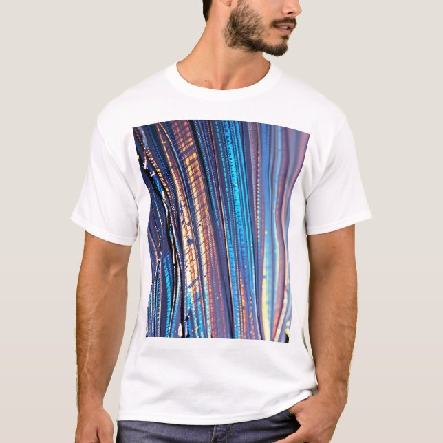 eng naher irisierender Bio abstrakt T-Shirt (Vorderseite)