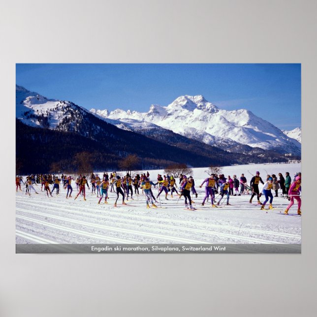 Engadin ski marathon, Silvaplana, Schweiz int Poster (Vorne)