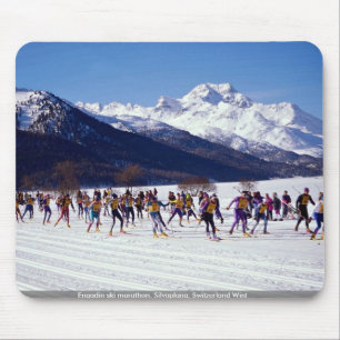 Engadin Skimarathon, Silvaplana, die Schweiz Wint Mousepad