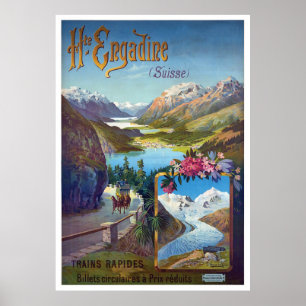 Engadine, Summer Landscape, Switzerland Poster