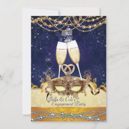 Engage Masquerade Mardi Gras Geburtstagsparty Einl Einladung