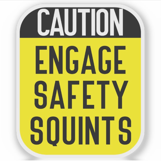 engage Safety Squints Aufkleber (Vorderseite)
