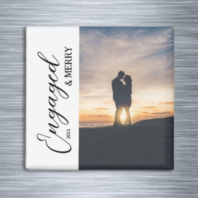 Engaged & Merry Couple Photo Magnet (Von Creator hochgeladen)