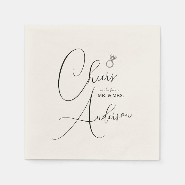 Engagement Cheers to the future Mr. and Mrs. Serviette (Vorderseite)