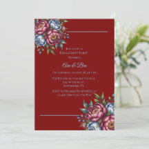 Engagement für Burgund Peony und Blaue Rose