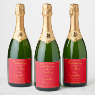 Engagement-Partei benennt Elegant Red Gold Chic