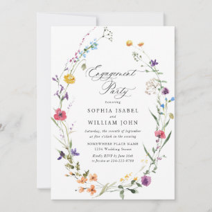 ENGAGEMENT PARTEI "Elegante Watercolor Wilde Blume Einladung