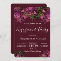 Engagement-Partei Floral Marsala Burgundy