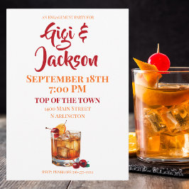 Engagement-Partei jubelt alten Mode-Cocktail Einladung