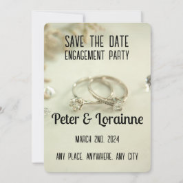 Engagement Partei - Save the Date. bearbeitbar Einladung