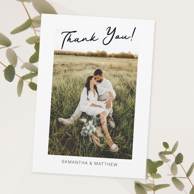 Engagement Partei Vielen Dank Karte mit Foto (Wedding Thank You Card with Photo)