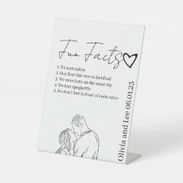 Engagement Party Fun facts Name Wedding  Sockelschild