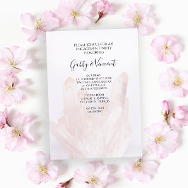 Engagement-Party für Lichtblütenrosa Kristalle Einladung