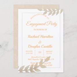 Engagement Party goldfarben Einladung