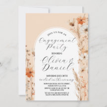 Engagement Party Paare Dusche Boho Florals