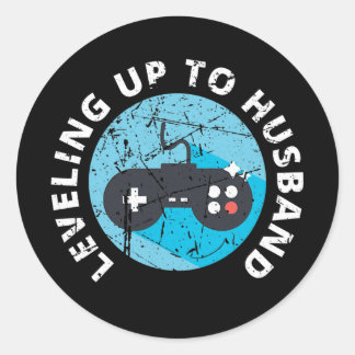 Engagement T Fiancee T for Groom Video Game She Runder Aufkleber