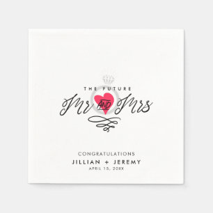 Engagement und Frau Napkins Serviette