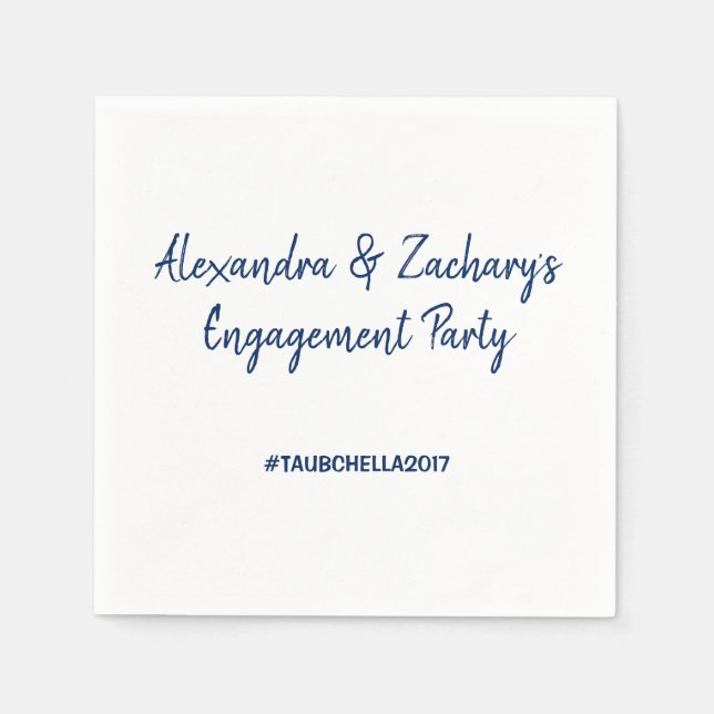 Engagement von Napkins bei der Hashtag-Marine Serviette (Vorderseite)