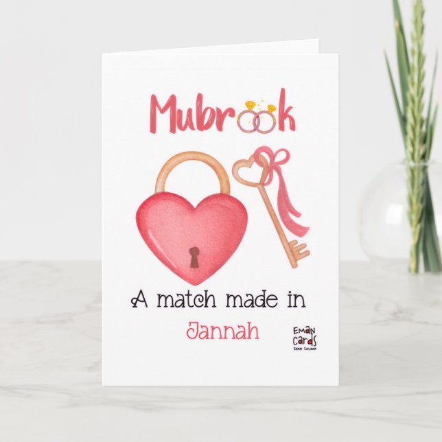 Engagement Wishes with a Heart  Karte (Vorderseite)