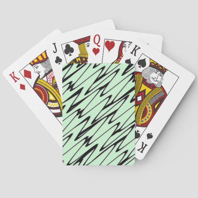 Engagieren der Minze Grün Spielkarten (Rückseite)