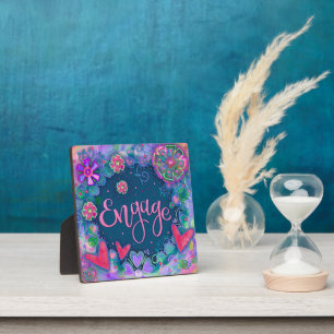 Engagieren Sie Hübsche floral whimsical Inspiratio Fotoplatte
