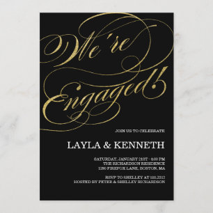 Engagierende Verlobung Einladung