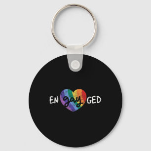 Engagierte LGBT-Hochzeitsgesellschaft Junggesellen Schlüsselanhänger