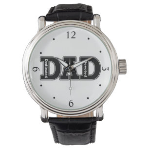 Engagierter und gewidmeter Vater typografisch Armbanduhr