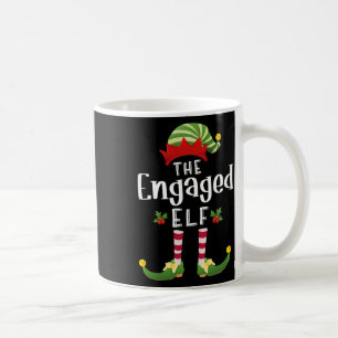 Engagierter Weihnachtself passendes Pyjama Weihnac Kaffeetasse