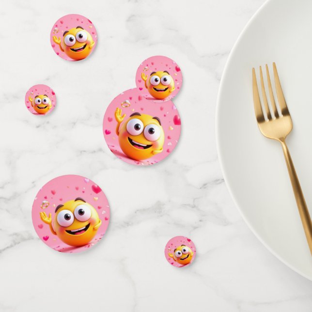 Engagiertes Emoji Konfetti (Gruppe)