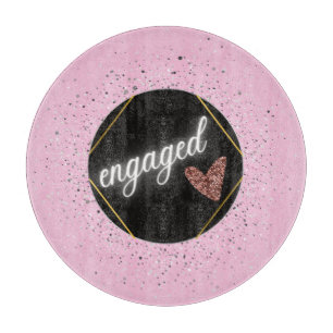 Engagiertes Glam Pastell   Schneidebrett
