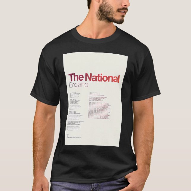 Engalnds Minimalist T-Shirt (Vorderseite)
